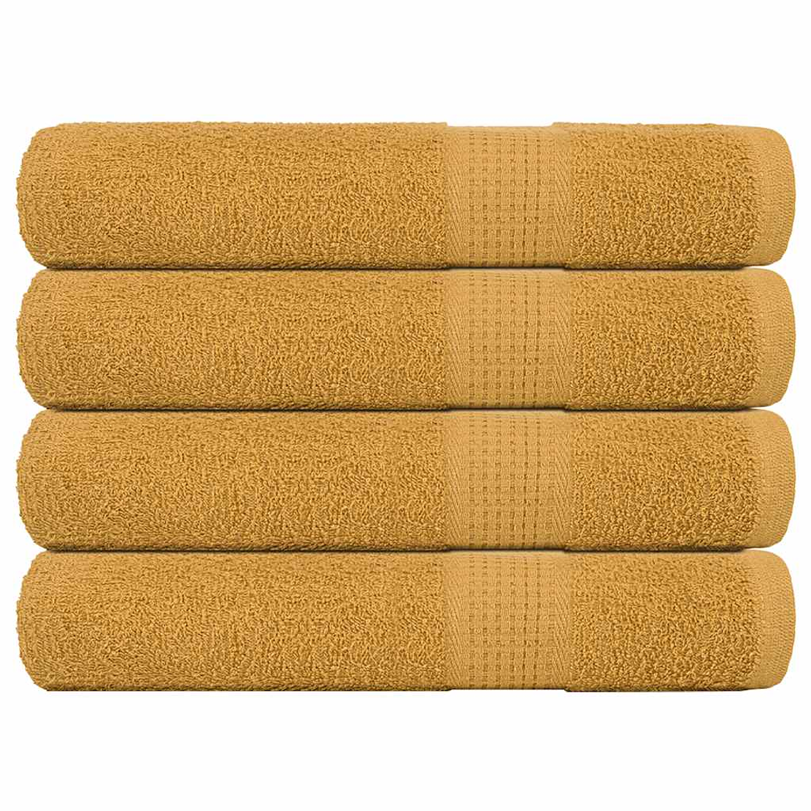 vidaXL Toalhas de sauna FROGN 4 pcs 80x200 cm 360 g/m² ouro 1