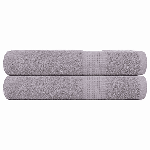 vidaXL Toalhas de sauna FROGN 2 pcs 80x200 cm 360 g/m² cinzento