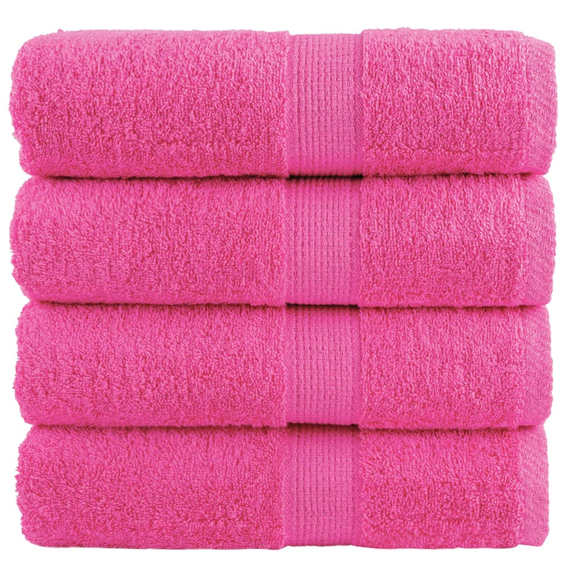 vidaXL Toalhas de bidé premium SOLUND 4 pcs 30x50 cm 600 gsm rosa 1