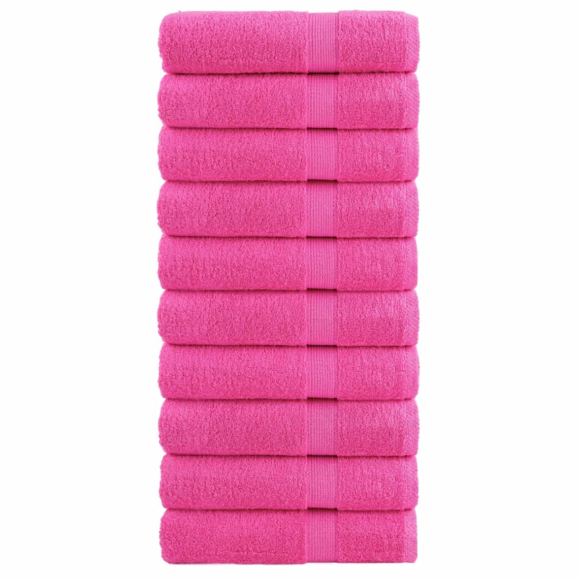 vidaXL Toalhas de banho premium SOLUND 10 pcs 70x140cm 600 gsm rosa 1