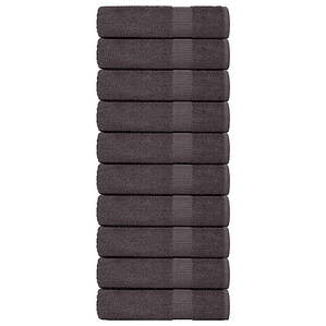 vidaXL Toalhas de banho FROGN 10 pcs 70x140cm 360 g/m² antracite