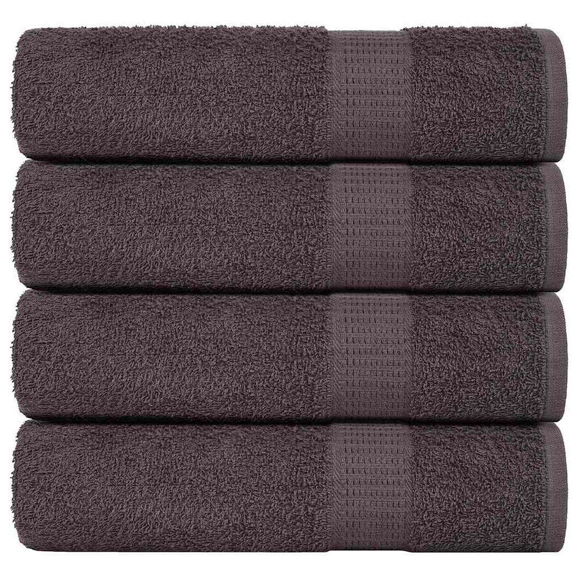 vidaXL Toalhas de banho FROGN 4 pcs 100x150cm 360 g/m² antracite 1