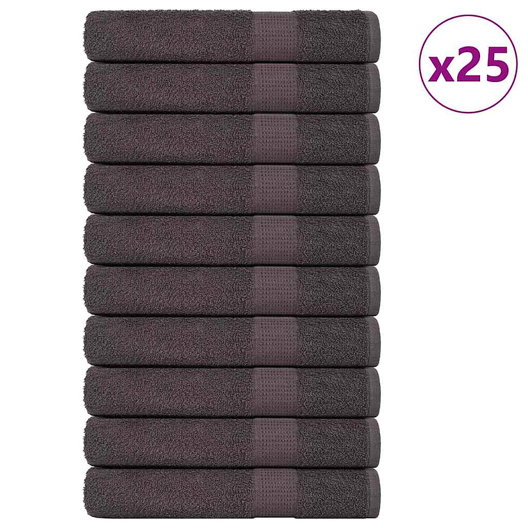 vidaXL Toalhas de sauna FROGN 25 pcs 80x200cm 360 g/m² antracite 1
