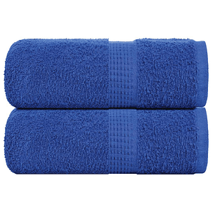 vidaXL Toalhas de rosto FROGN 2 peças Azul 30x30 cm 360 g/m²