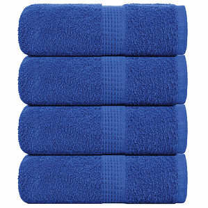 vidaXL Toalhas de bidé FROGN 4 pcs 30x50 cm 360 g/m² azul