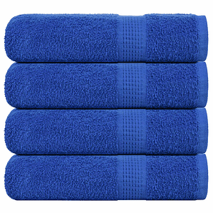 vidaXL Toalhas de mãos FROGN 4 pcs 50x100 cm 360 g/m² azul