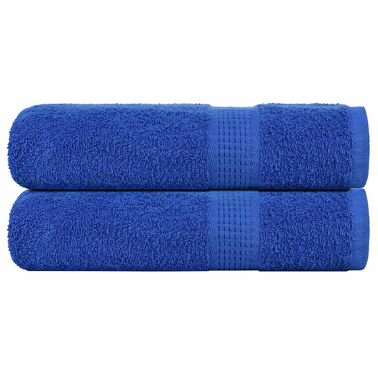 vidaXL Toalhas de banho FROGN 2pcs 70x140 cm 360 g/m² azul 1