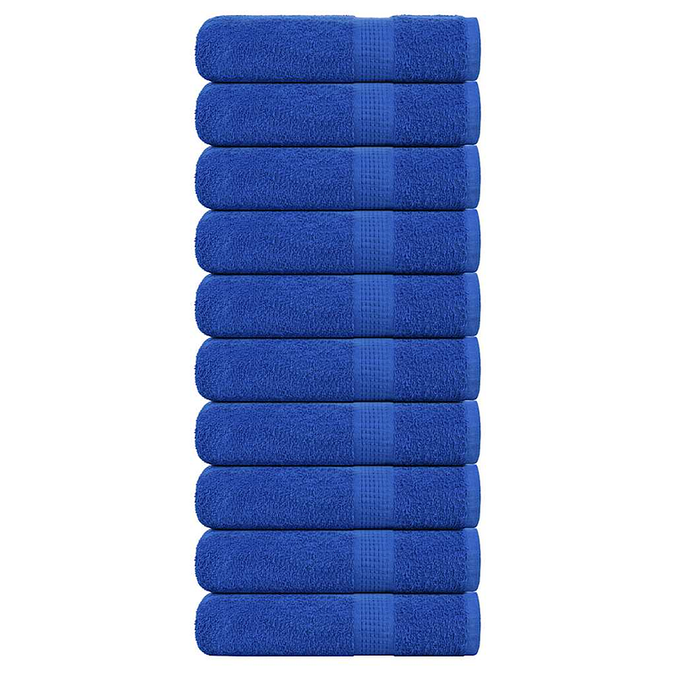 vidaXL Toalhas de banho FROGN 10 pcs 70x140 cm 360 g/m² azul 1