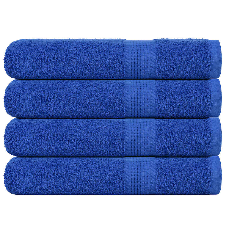 vidaXL Toalhas FROGN 4 pcs 100x200 cm 360 g/m² azul 1