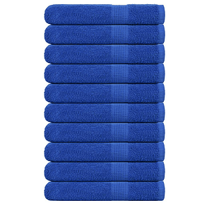vidaXL Toalhas FROGN 10 pcs 100x200 cm 360 g/m² azul