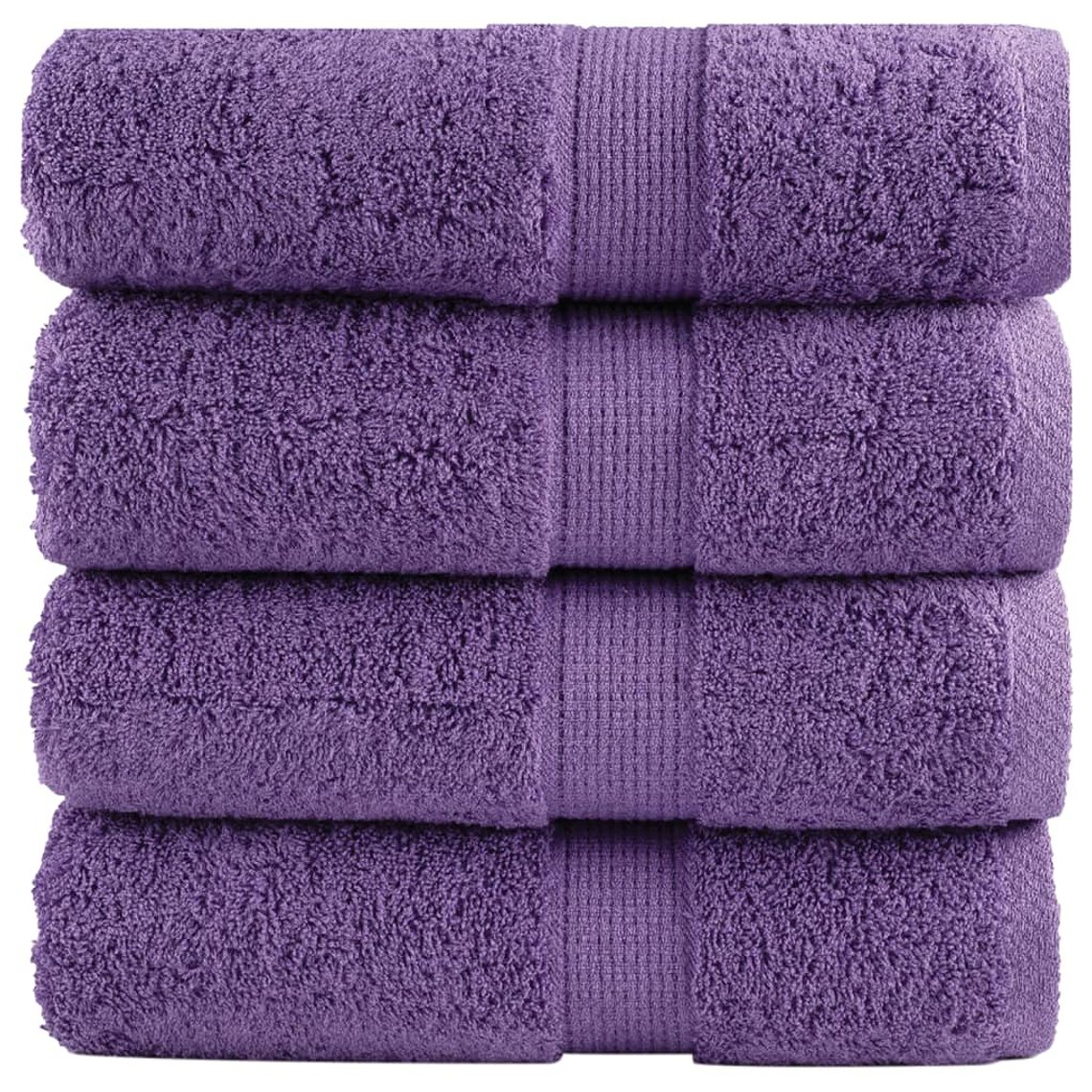 vidaXL Toalhas de bidé premium SOLUND 4 pcs 30x50 cm 600 gsm roxo 1
