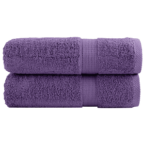 vidaXL Toalhas de banho premium SOLUND 2pcs 70x140 cm 600 gsm roxo