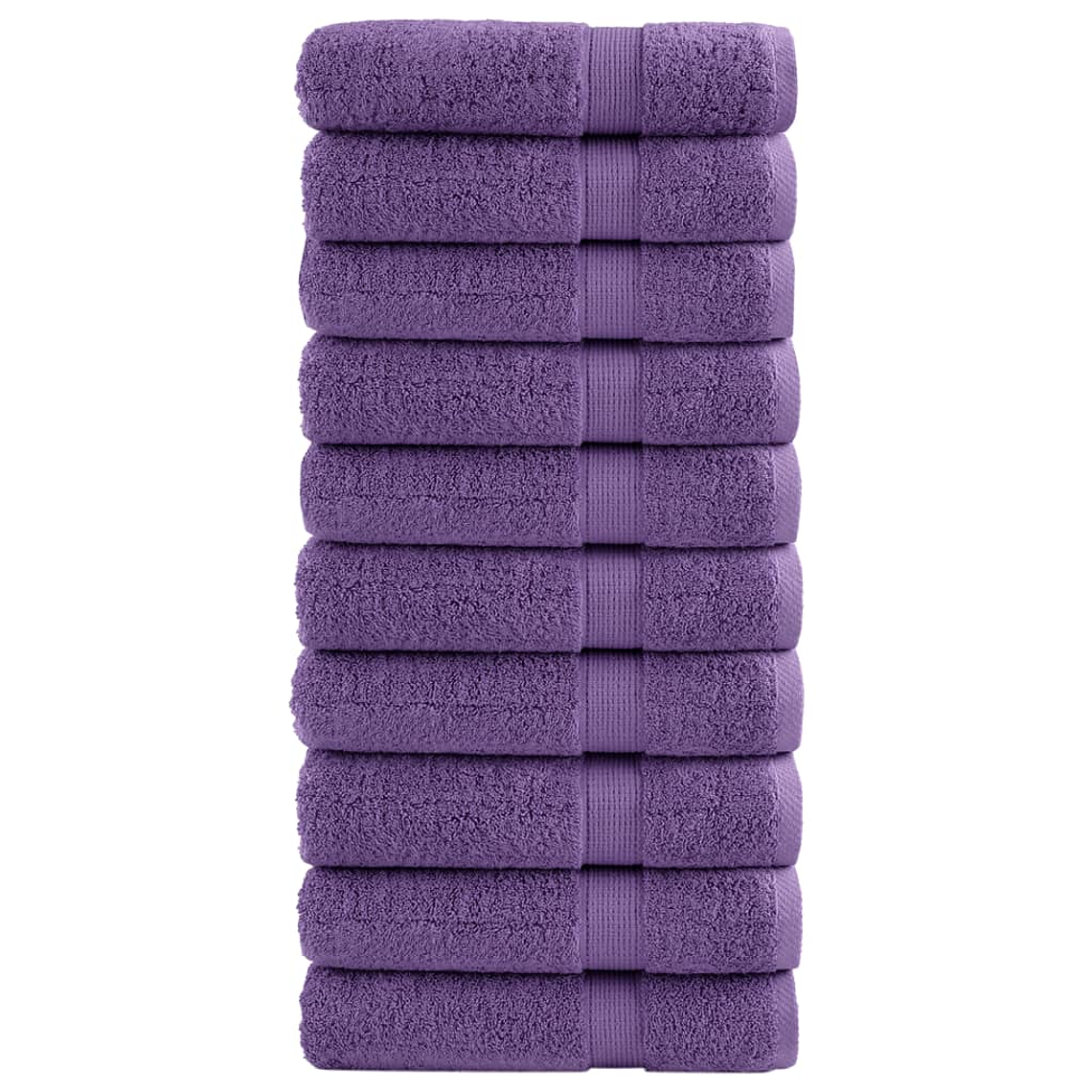 vidaXL Toalhas de banho premium SOLUND 10 pcs 70x140 cm 600 gsm roxo 1