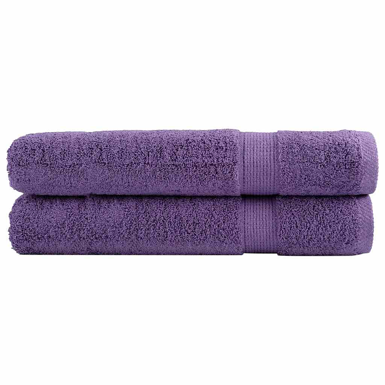 vidaXL Toalhas de sauna premium SOLUND 2 pcs 80x200 cm 600 gsm roxo 1