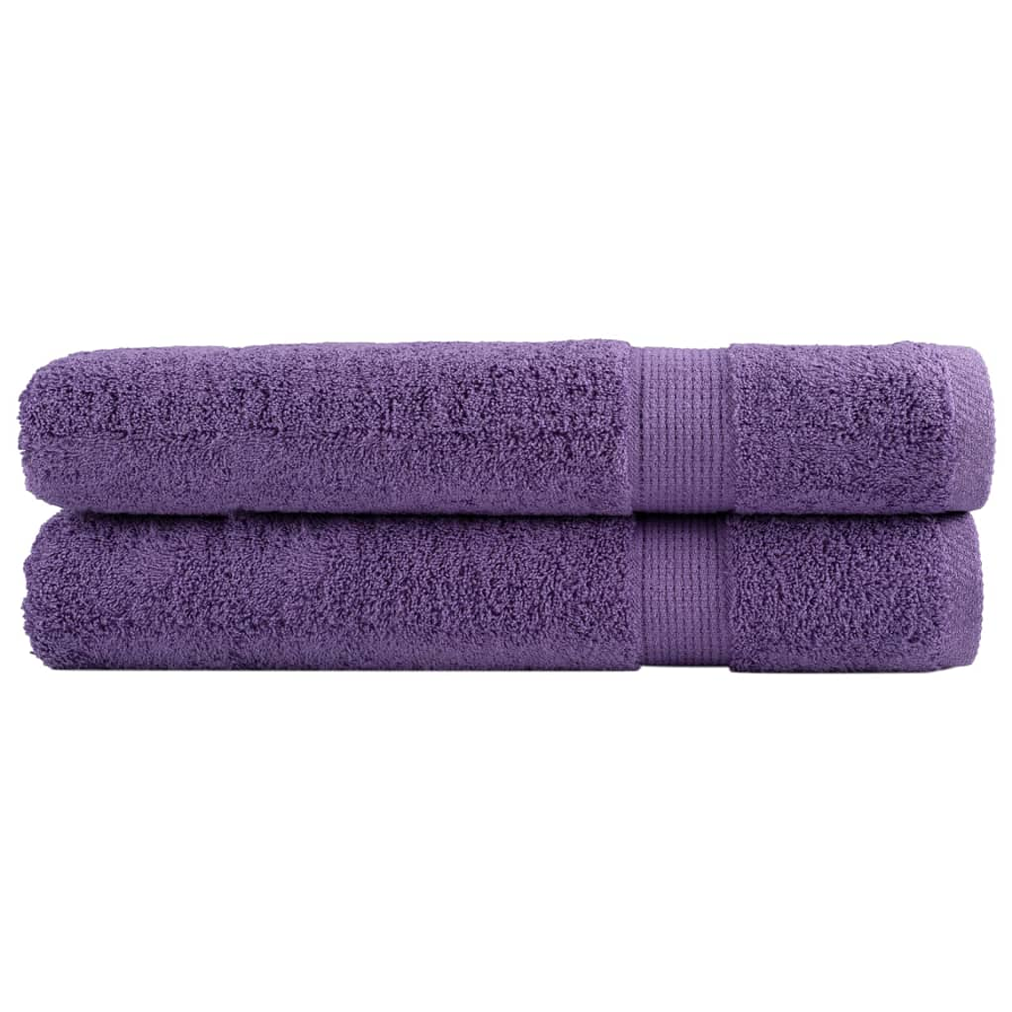 vidaXL Toalhas premium SOLUND 2 pcs 100x200 cm 600 gsm roxo 1