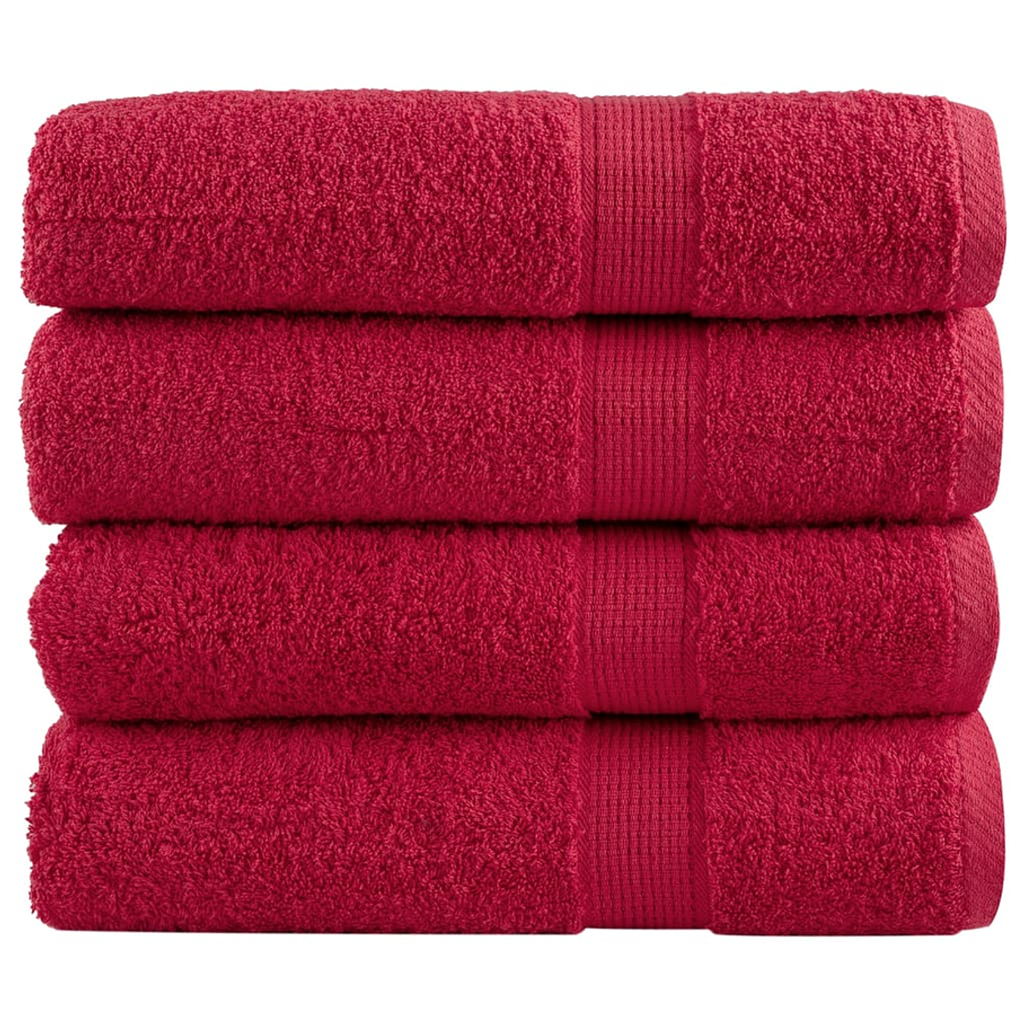 vidaXL Toalhas de banho premium SOLUND 4 pcs 100x150 cm 600 gsm verde 1