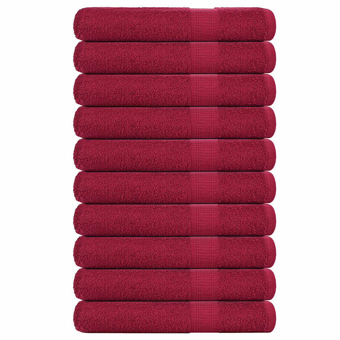 vidaXL Toalhas de sauna FROGN 10 pcs 80x200 cm 360 g/m² bordéus 1