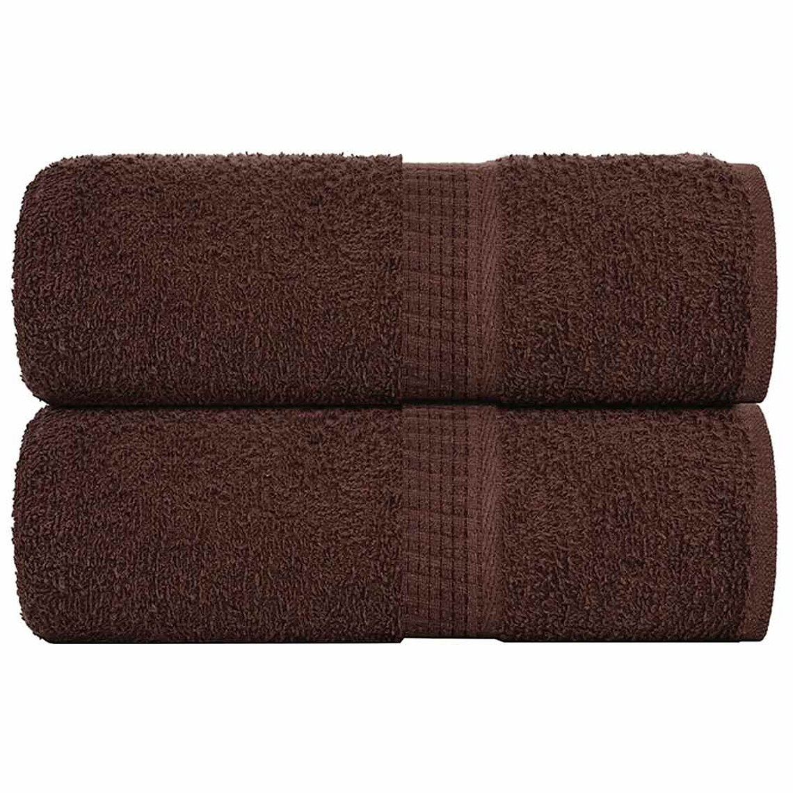 vidaXL Toalhas de bidé FROGN 2 pcs 30x50 cm 360 g/m² castanho 1