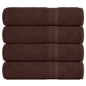 vidaXL Toalhas de banho FROGN 4 pcs 70x140 cm 360 g/m² castanho