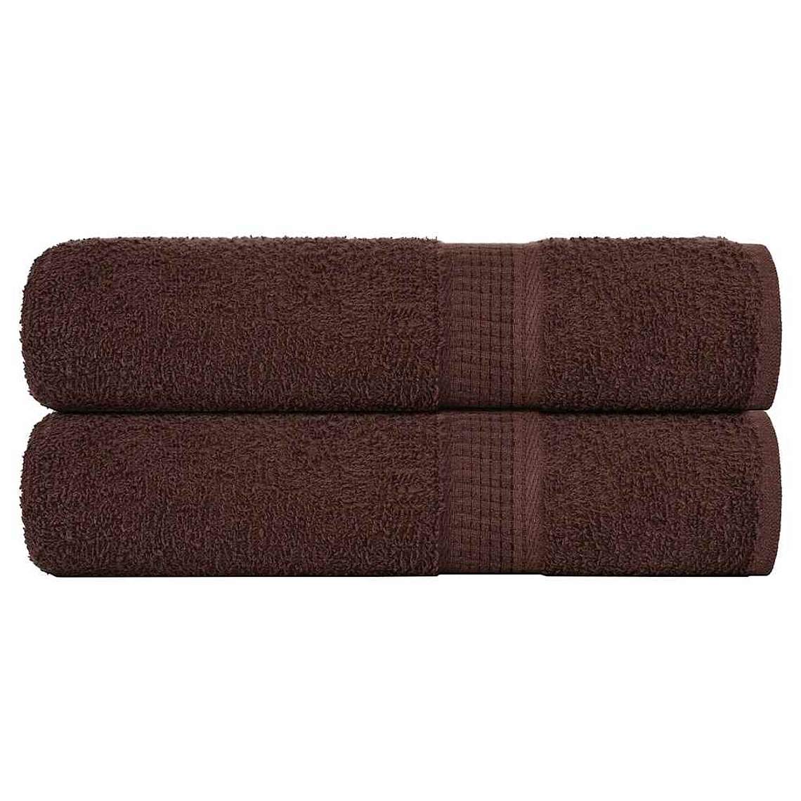 vidaXL Toalhas de banho FROGN 2 pcs 100x150 cm 360 g/m² castanho 1