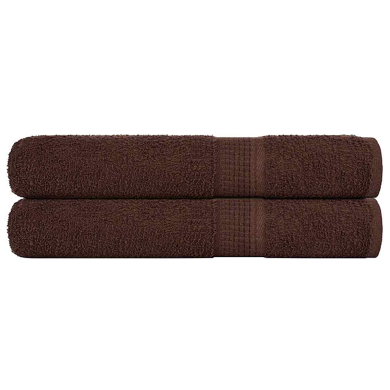 vidaXL Toalhas de sauna FROGN 2 pcs 80x200 cm 360 g/m² castanho 1