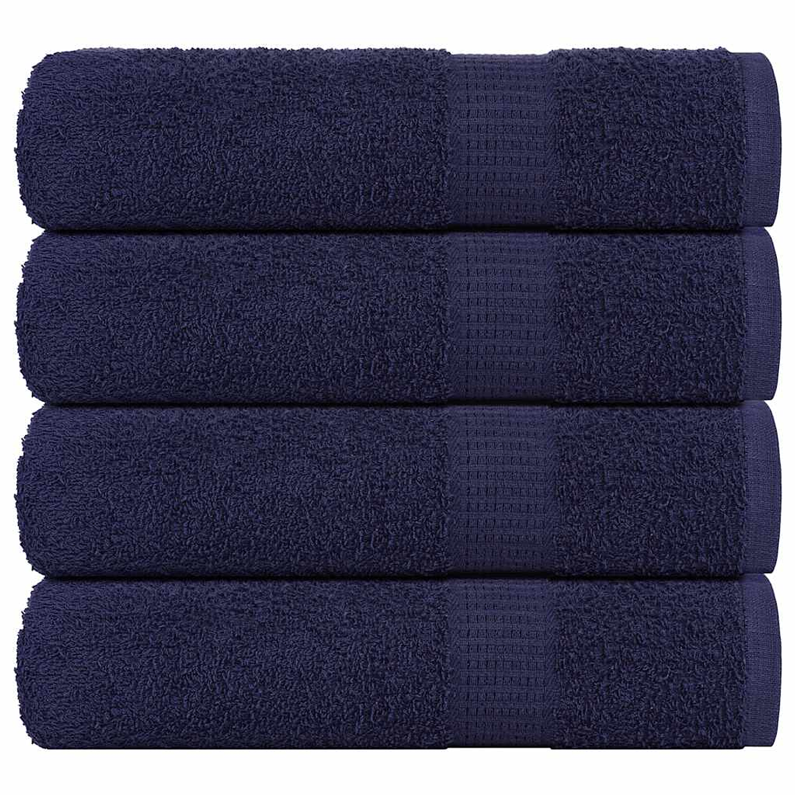 vidaXL Toalhas banho FROGN 4 pcs 70x140 cm 360 g/m² azul marinho 1