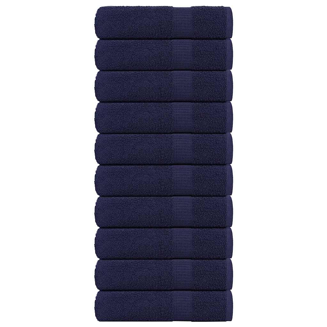 vidaXL Toalhas banho FROGN 10pcs 70x140 cm 360 g/m² azul marinho 1
