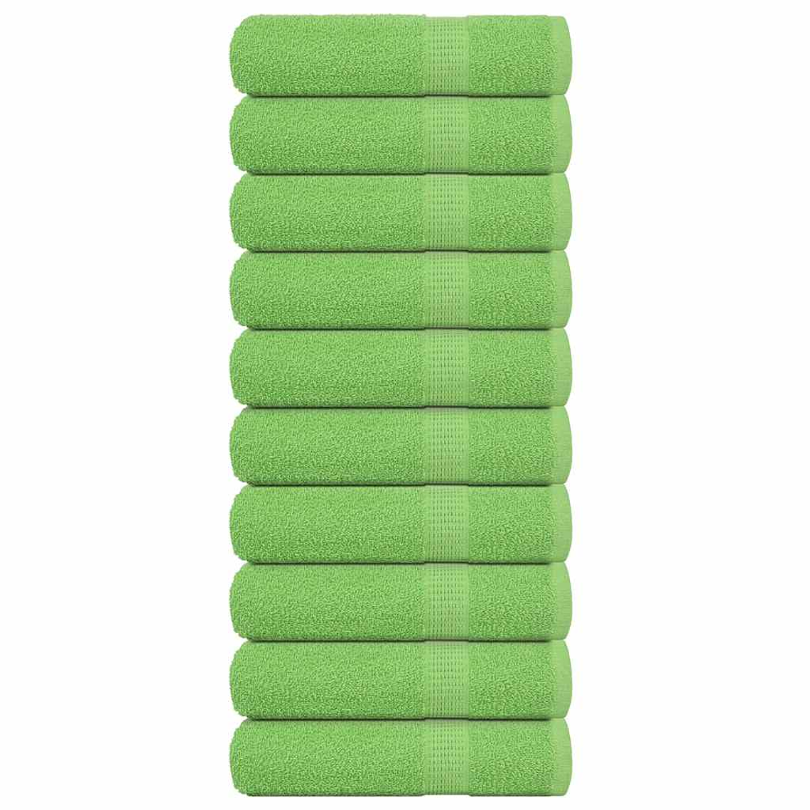 vidaXL Toalhas mãos FROGN 10pcs 50x100cm 360 g/m² verde maça 1