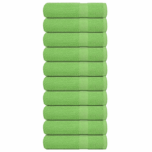 vidaXL Toalhas mãos FROGN 10pcs 50x100cm 360 g/m² verde maça