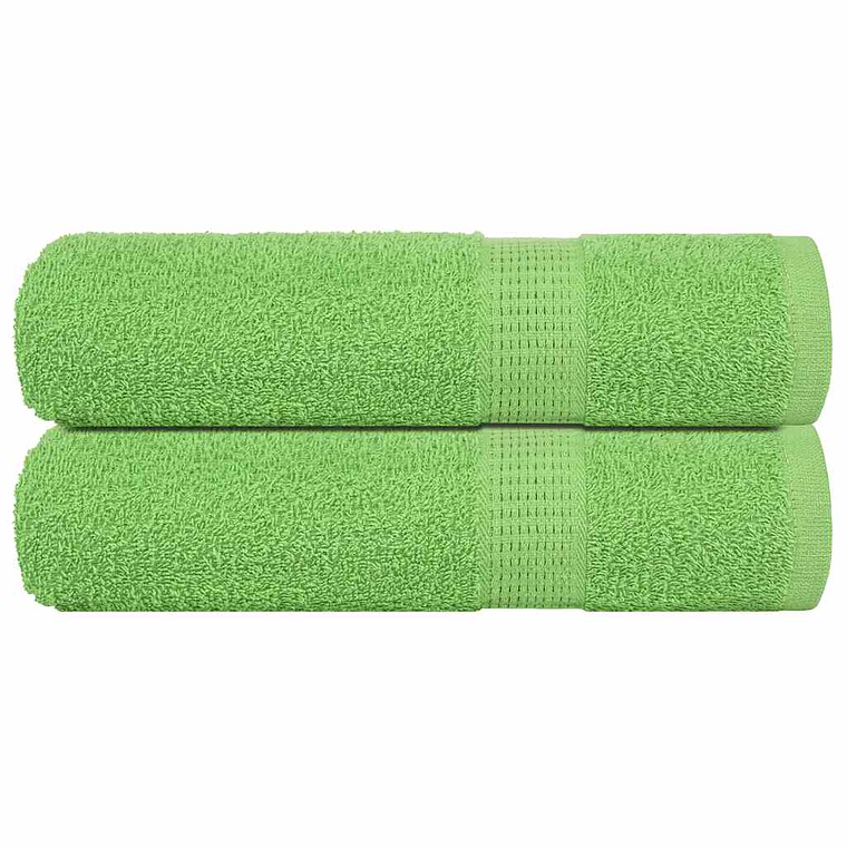 vidaXL Toalhas banho FROGN 2pcs 70x140cm 360 g/m² verde maça 1