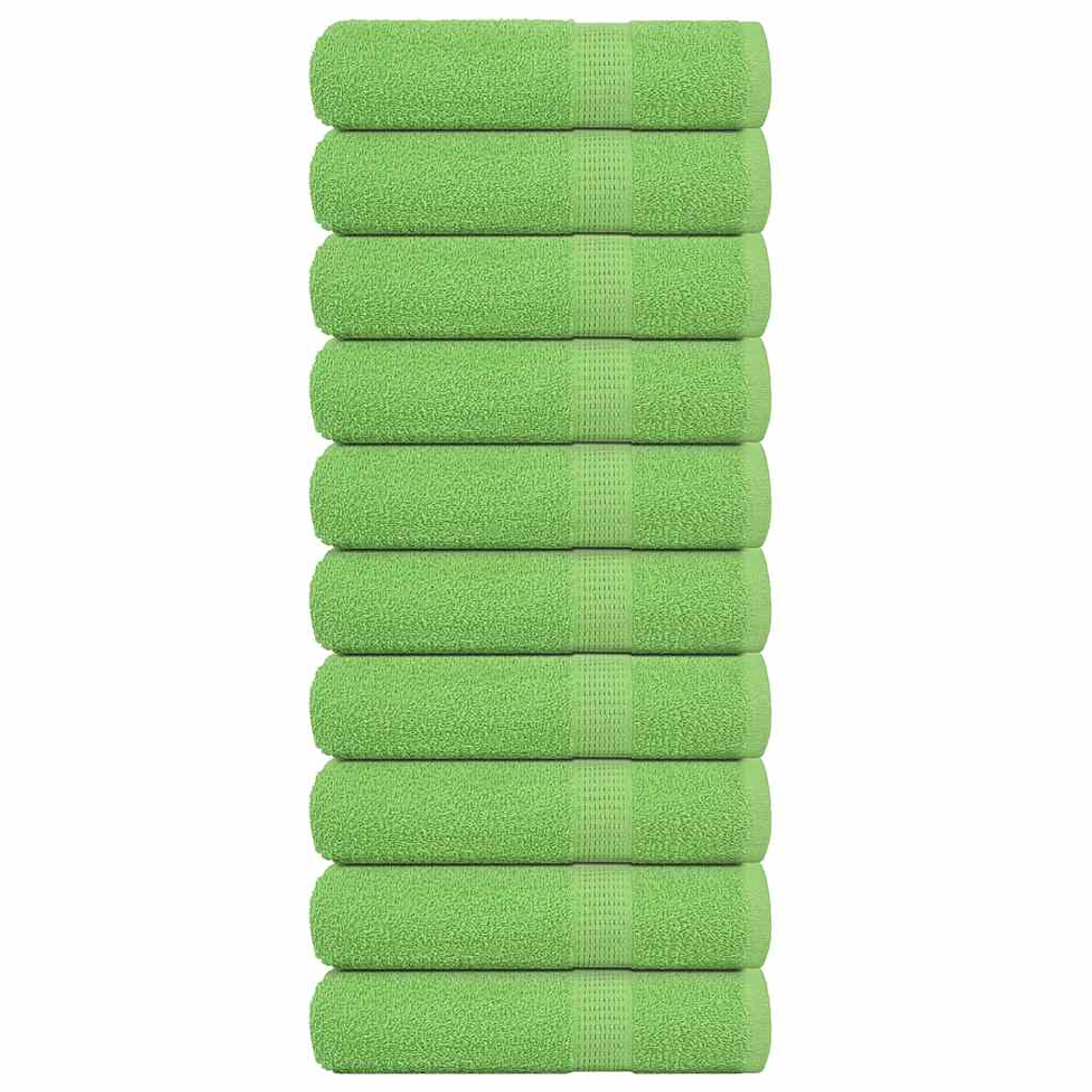 vidaXL Toalhas banho FROGN 10pcs 70x140cm 360 g/m² verde maça 1