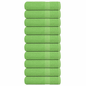 vidaXL Toalhas banho FROGN 10pcs 70x140cm 360 g/m² verde maça