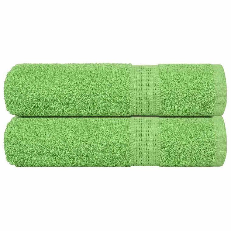 vidaXL Toalhas banho FROGN 2 pcs 100x150 cm 360 g/m² verde maça 1