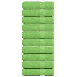 vidaXL Toalhas banho FROGN 10 pcs 100x150 cm 360 g/m² verde maça