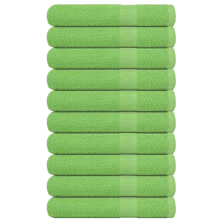 vidaXL Toalhas sauna FROGN 10pcs 80x200cm 360 g/m² verde maça 1