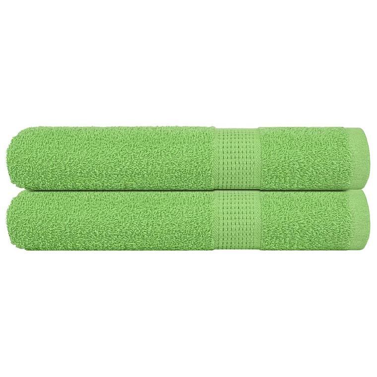 vidaXL Toalhas FROGN 2 pcs 100x200 cm 360 g/m² verde maça 1
