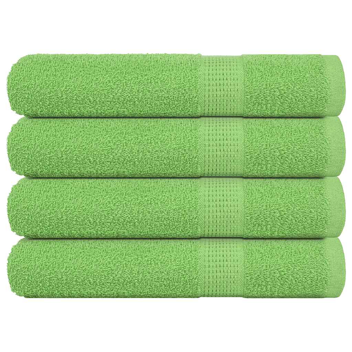 vidaXL Toalhas FROGN 4 pcs 100x200 cm 360 g/m² verde maça 1