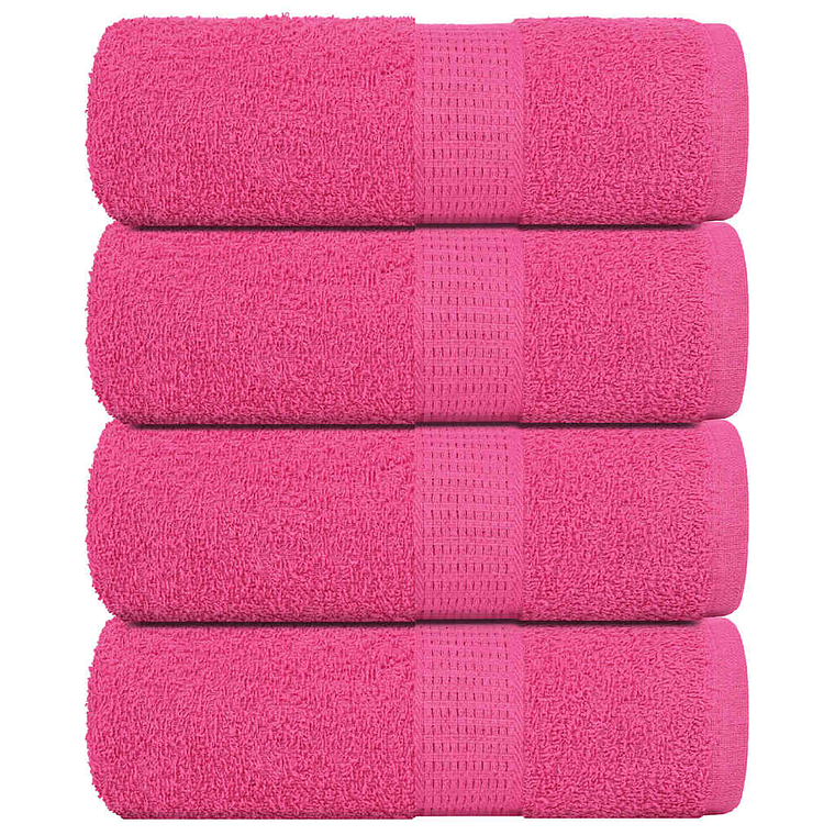 vidaXL Toalhas de bidé FROGN 4 pcs 30x50 cm 360 g/m² rosa 1