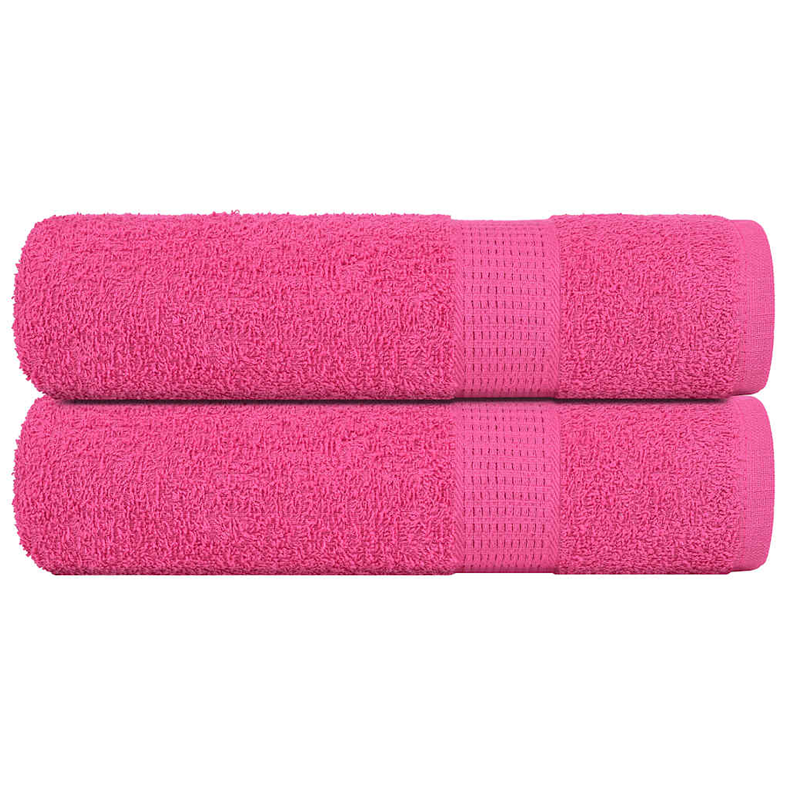 vidaXL Toalhas de mãos FROGN 2 pcs 50x100 cm 360 g/m² rosa 1