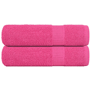 vidaXL Toalhas de mãos FROGN 2 pcs 50x100 cm 360 g/m² rosa