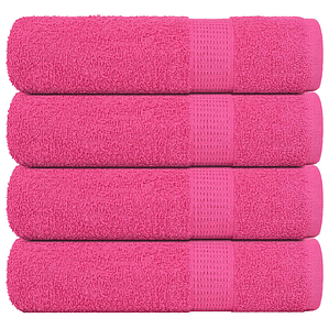 vidaXL Toalhas de mãos FROGN 4 pcs 50x100 cm 360 g/m² rosa