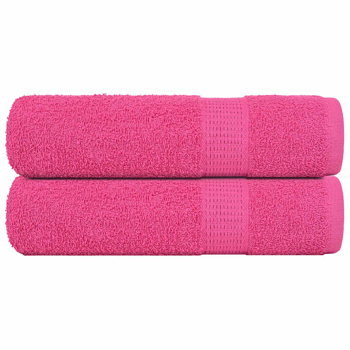 vidaXL Toalhas de banho FROGN 2pcs 70x140 cm 360 g/m² rosa 1