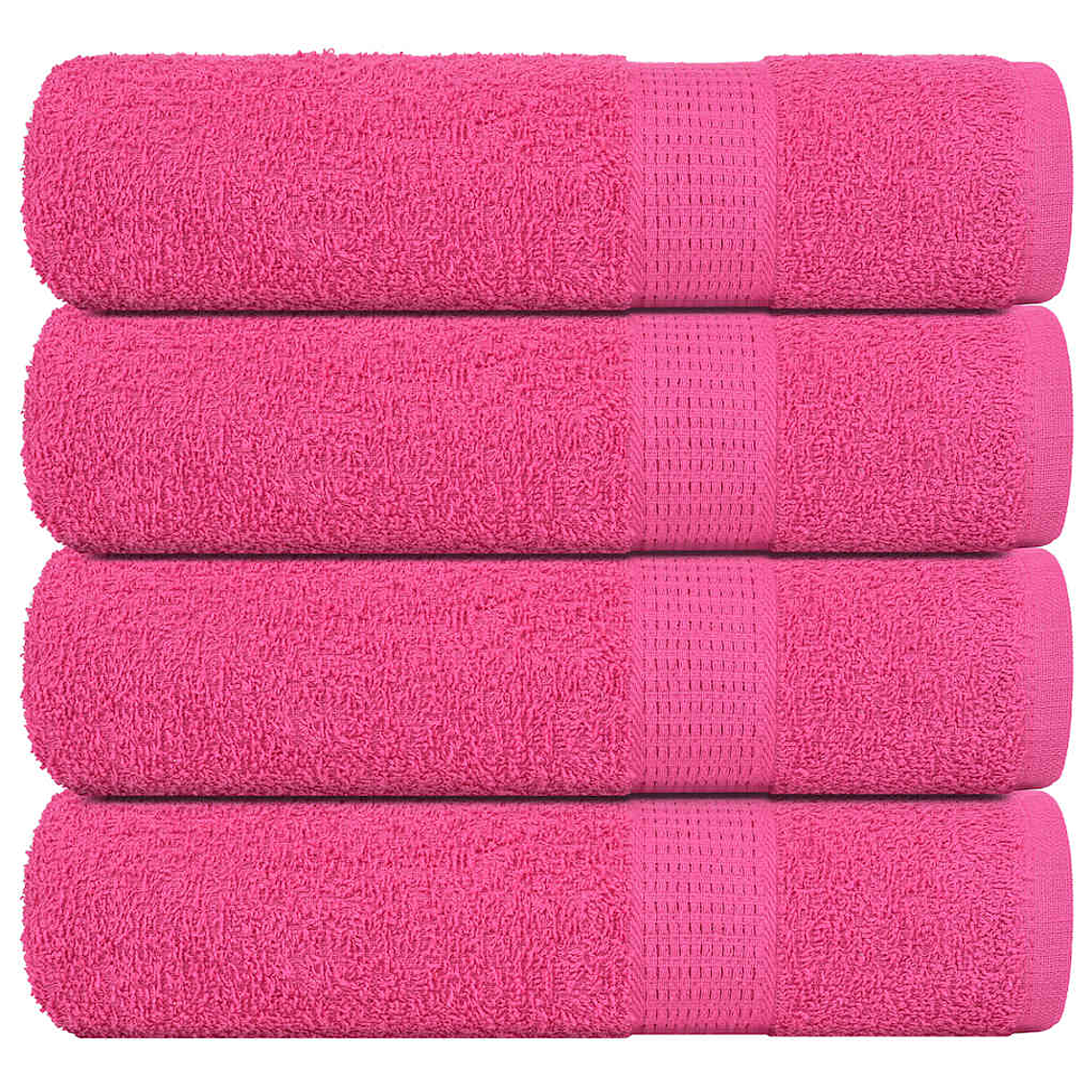 vidaXL Toalhas de banho FROGN 4 pcs 70x140 cm 360 g/m² rosa 1