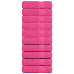 vidaXL Toalhas de banho FROGN 10 pcs 100x150 cm 360 g/m² rosa