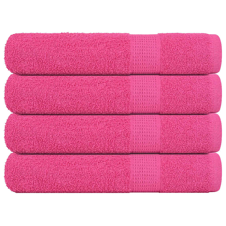 vidaXL Toalhas de sauna FROGN 4 pcs 80x200 cm 360 g/m² rosa 1