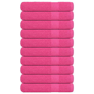 vidaXL Toalhas FROGN 10 pcs 100x200 cm 360 g/m² rosa