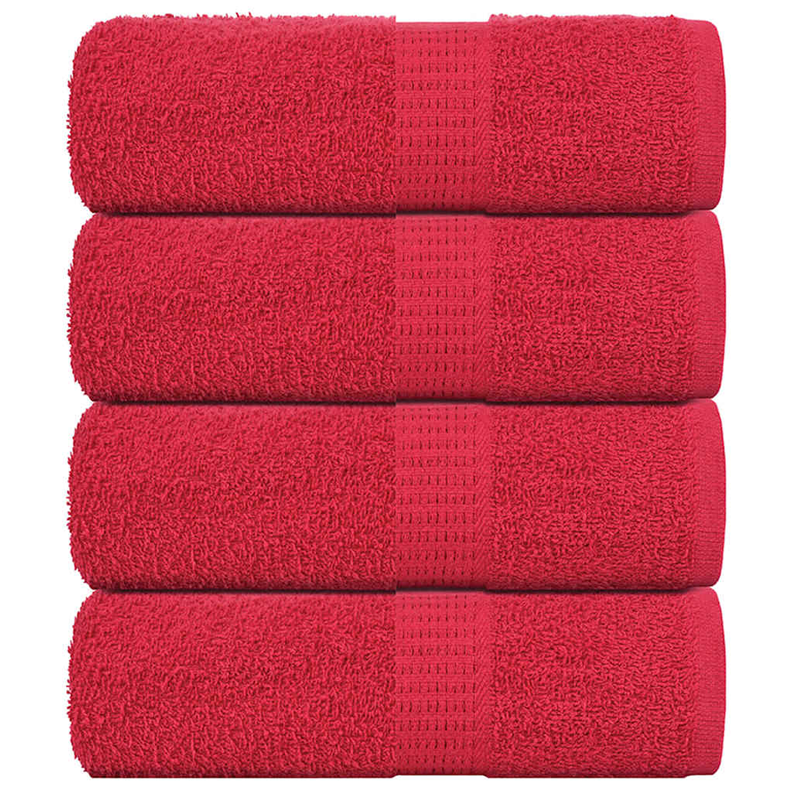vidaXL Toalhas de bidé FROGN 4 pcs 30x50 cm 360 g/m² vermelho 1