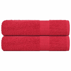 vidaXL Toalhas de mãos FROGN 2 pcs 50x100 cm 360 g/m² vermelho