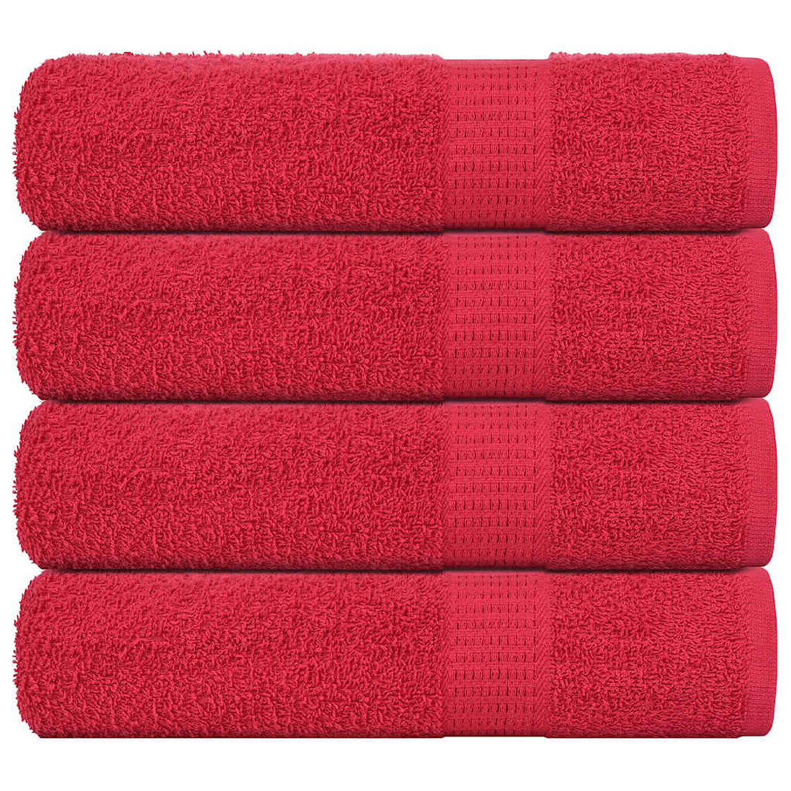 vidaXL Toalhas de banho FROGN 4 pcs 70x140 cm 360 g/m² vermelho 1