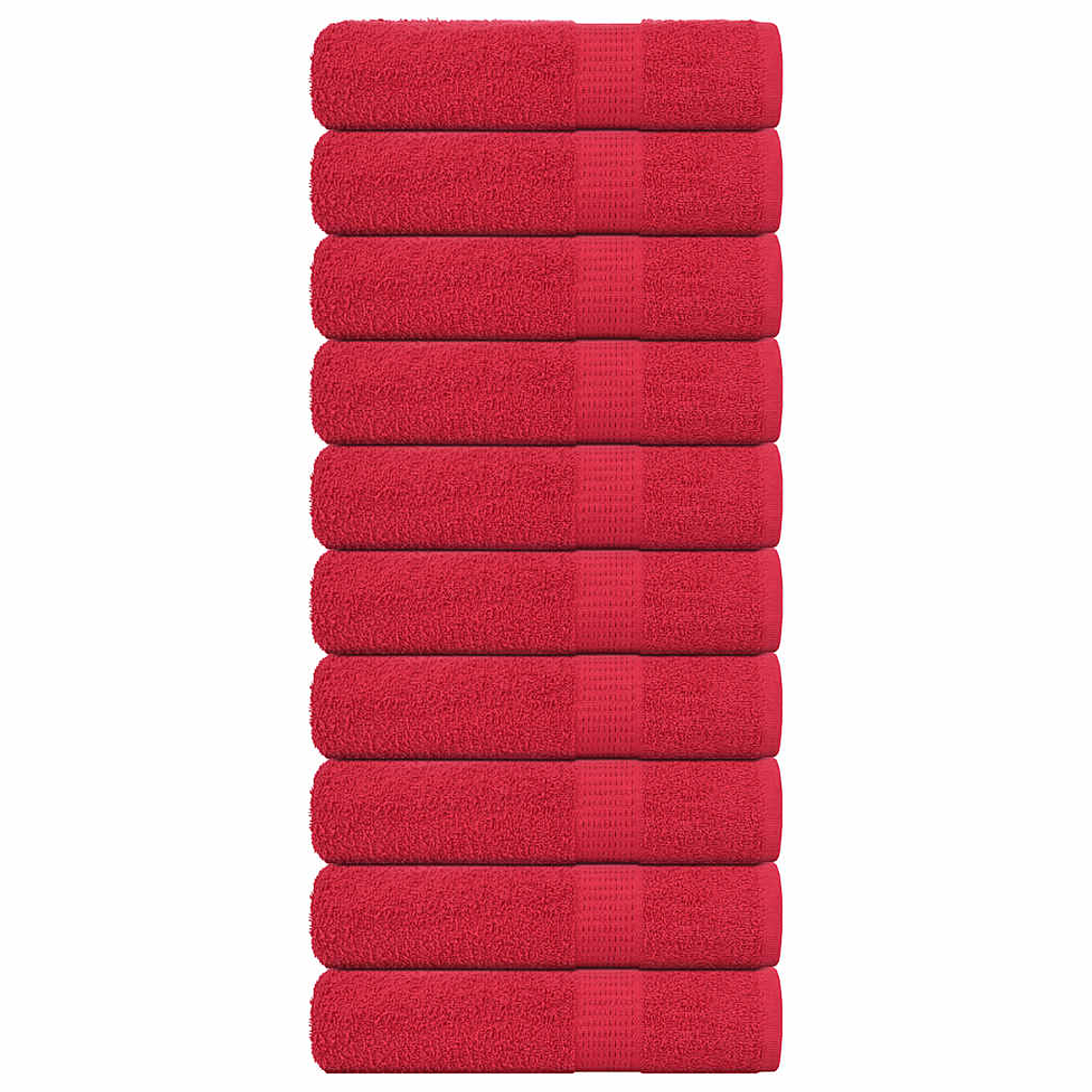vidaXL Toalhas de banho FROGN 10 pcs 100x150cm 360 g/m² vermelho 1